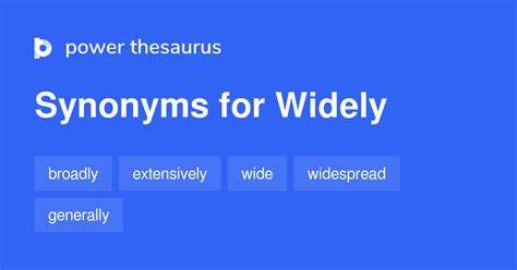 thesaurus widely